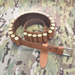 Leather Ammo Belt with cartridge holders