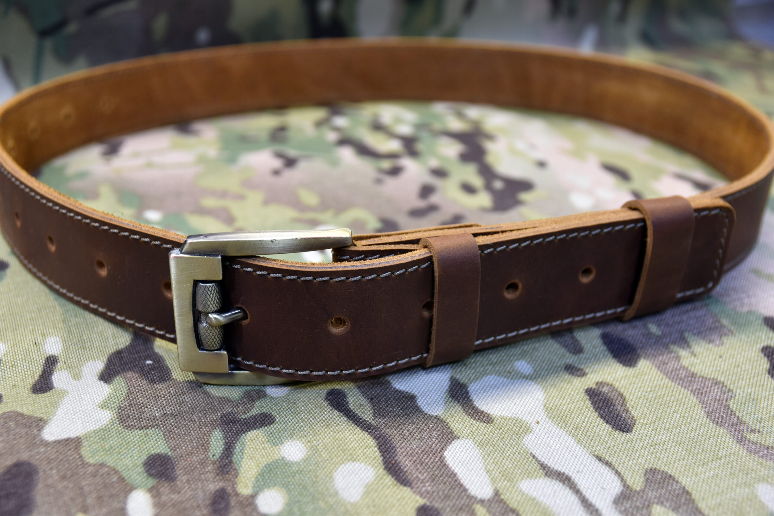 Men's Monogrammed Leather Belt