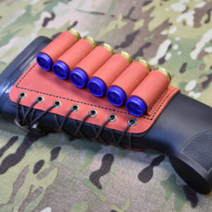 Strght Butt Stock Leather Cover Shotgun Ammo Shell Holder Cheek Rest Padded | eBay