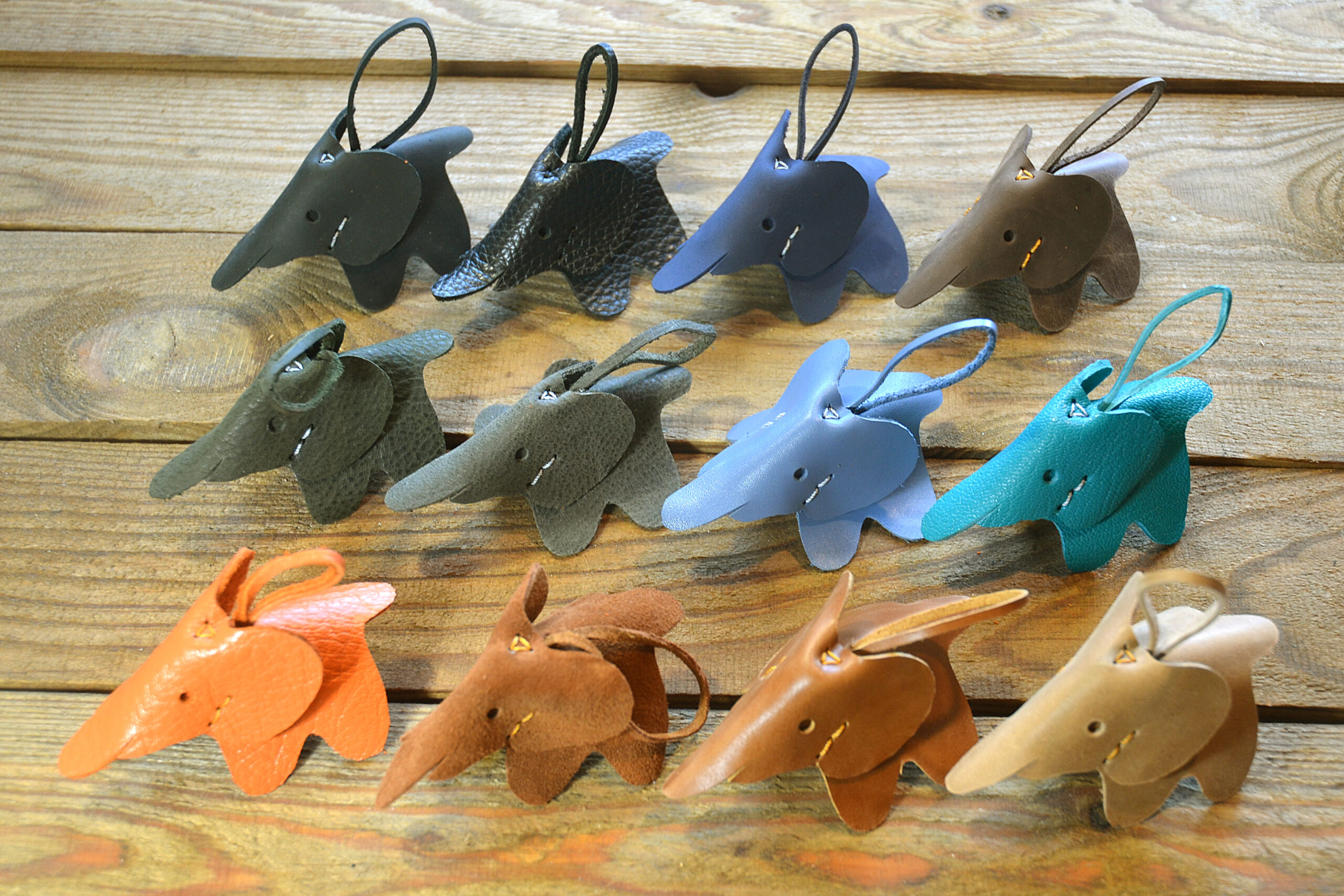 Leather Elephant Keychain Bag Fob Charm Key-Chain – SmithandHide